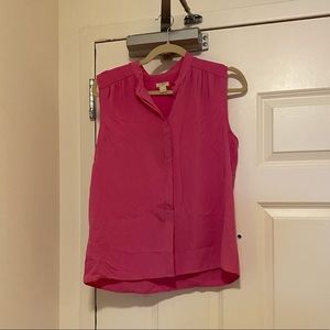 J CREW Button Down Sleeveless Blouse